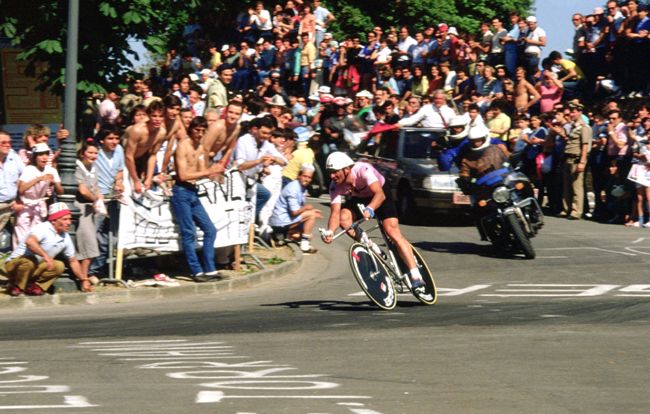 Giro d’Italia 1985 scontro finale a Lucca, con la battaglia Moser
